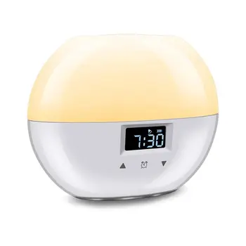 

Upgraded smart wake-up light 9 colors sunrise alarm clock suitable for children sunrise simulation sleep mode night light