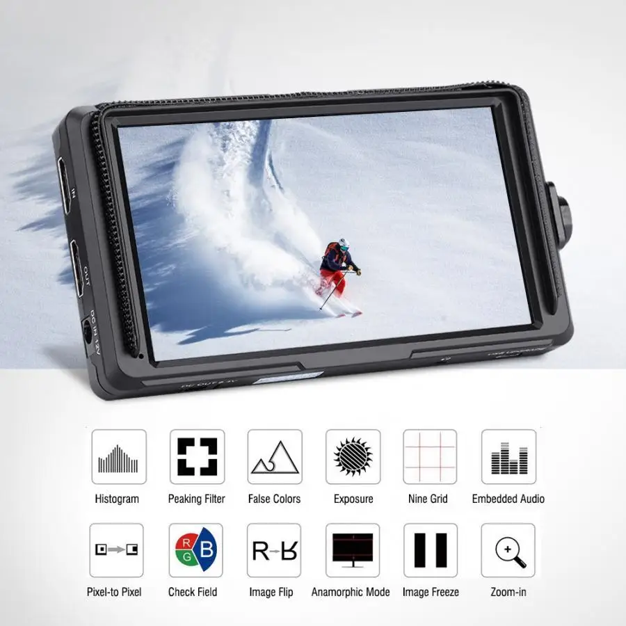 

Feelword F6S HDMI 5 Inch IPS Screen 4K Full HD Monitor Camera Monitor for DSLR Cameras HD Monitor