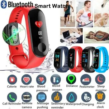

Cheap M3 Fitness Smart Watch Blood Pressure Heart Rate Monitor Color Screen Smartwatch Smart Wristband Step Counter