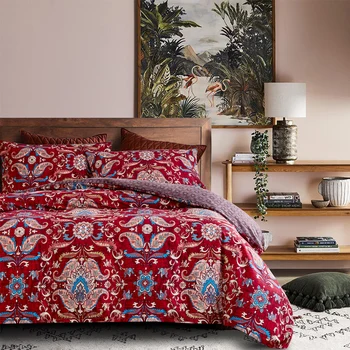 

2/3pcs US EU DE Size bohemian national style bed linen retro style home bedding set duvet cover set bed Cover bed set Pillowcase