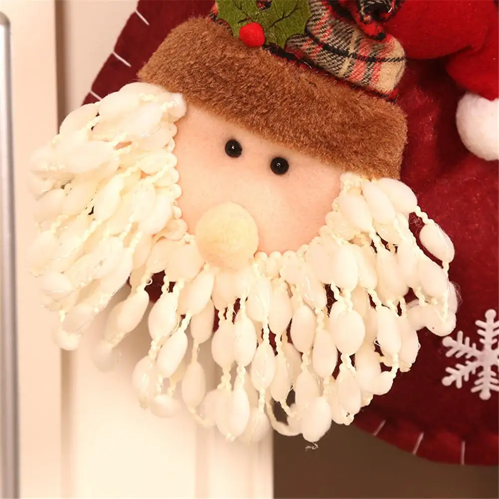 Новогодние милые носки со снеговиком Санта-Клаусом, Подарочная сумка, Рождественское украшение, высококлассные Рождественская наклейка, носки, подарок, яркие носки