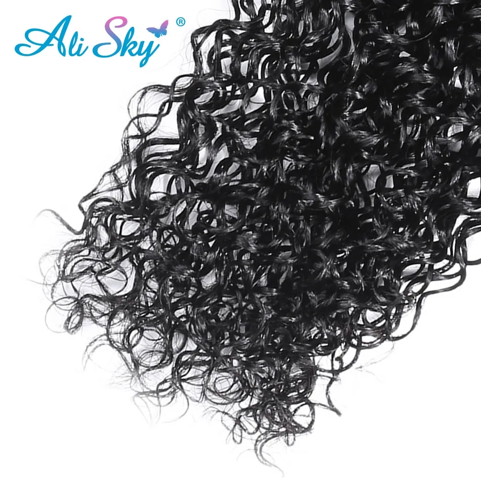 Три/Средний/свободный часть 4x4 перуанский не Реми прямо Синтетическое закрытие волос Али небесно-Компания волос 8- 22 дюймов швейцарский