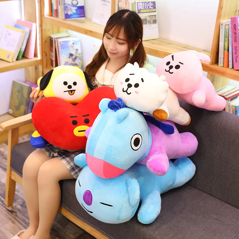 40 / 60 см Kawaii Kpop знаменитости мультфильм лежащее животное прекрасные плюшевые