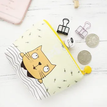 

VOGVIGO Cartoon Cute Cat Coin Purses for Women Girls Baby Kids Gift PU Leather Zipper Wallets Key Pouch Female Coin Storage Bags