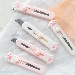 1 pçs portátil bonito utilitário faca estudante arte fornecer ferramentas diy criativo papelaria gato garra cortador de papel material escolar escritório