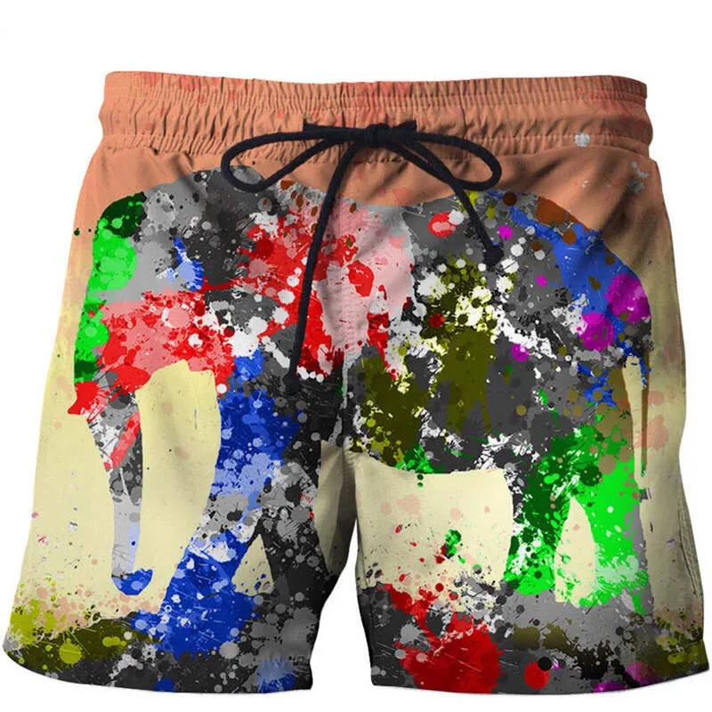 Skull Beach Shorts For Men Quick Dry Swim Short Plus Size Board shorts Loose Surfing Trunks 4