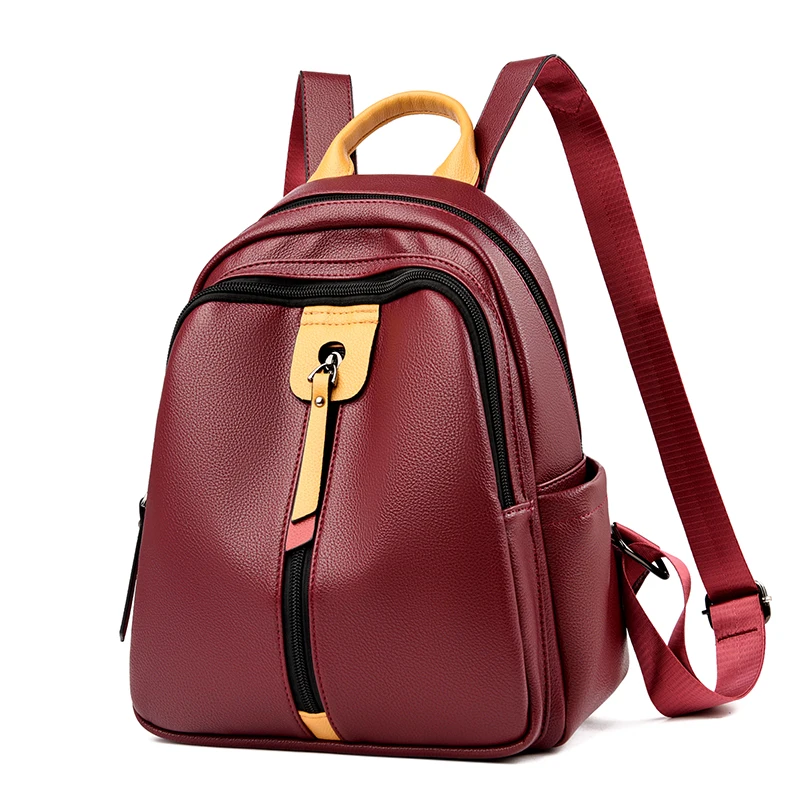 Designe Women's Backpacks PU Leather Female Backpack Women Schoolbag For Girls Large Capacity Travel Shoulder Bags Mochila Bolsa