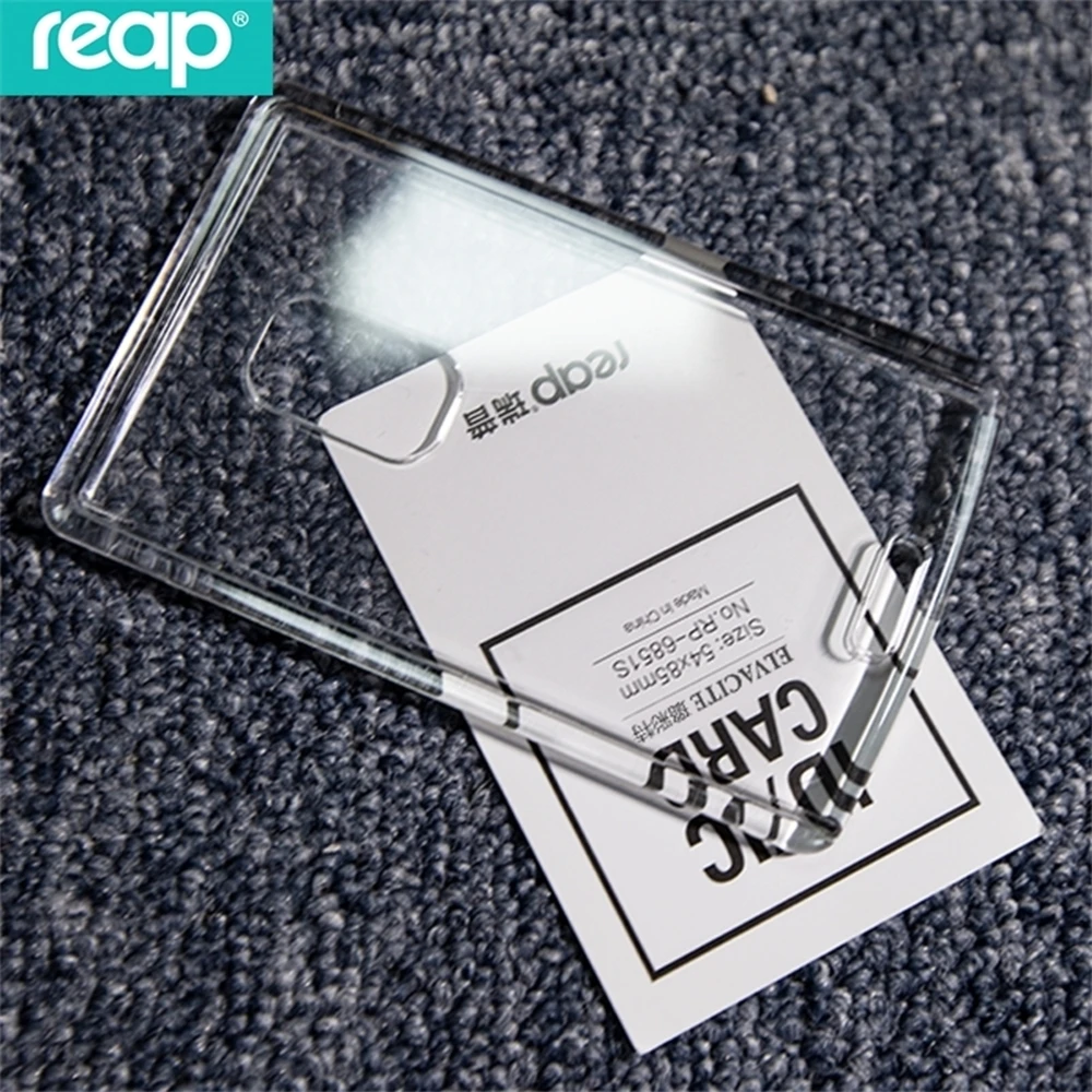 Acrylic Reap 7175 Transparent High Quality Badge Holder Crystal Card Bus Id Holders Plastic