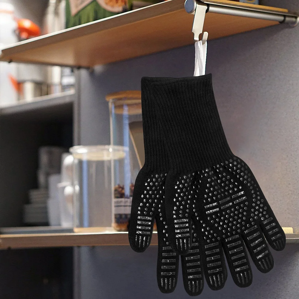 Перчатки для гриля барбекю нескользящие для выпечки термостойкие для приготовления пищи силиконовые прочные