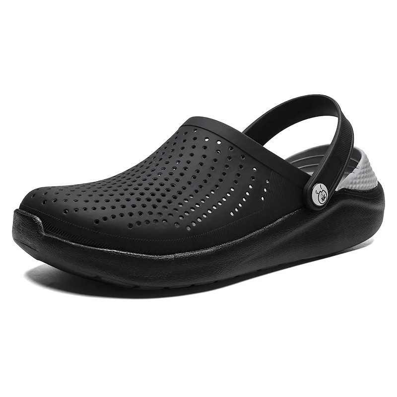 2019 Men Sandals Crocks LiteRide Hole Shoes Crok Rubber Clogs For EVA Unisex Garden Black Crocse Adulto Cholas Hombre | Обувь