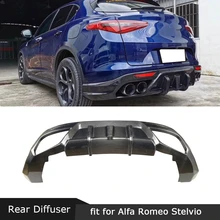 Для Alfa Romeo Stelvio задний диффузор для губ углеродное волокно/FRP плавники Акула Стиль спойлер автомобильный бампер фартук защита