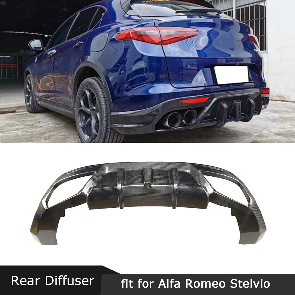 Задний диффузор для Alfa Romeo Stelvio 2017 2018 2019 углеродное волокно/FRP плавники спойлер в