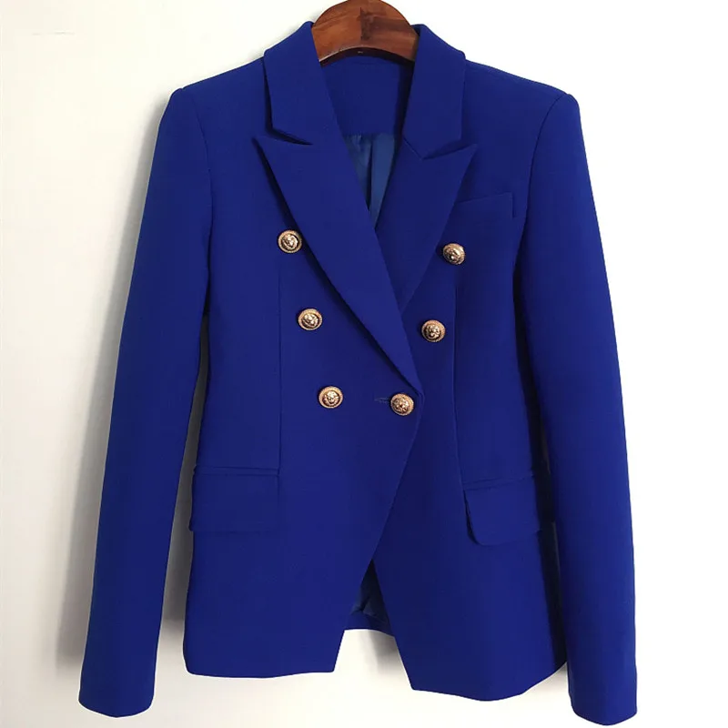 

Hot Fashion Runways Women's Double-breasted blazer jackets High quality Elegant metal buttons coat C685