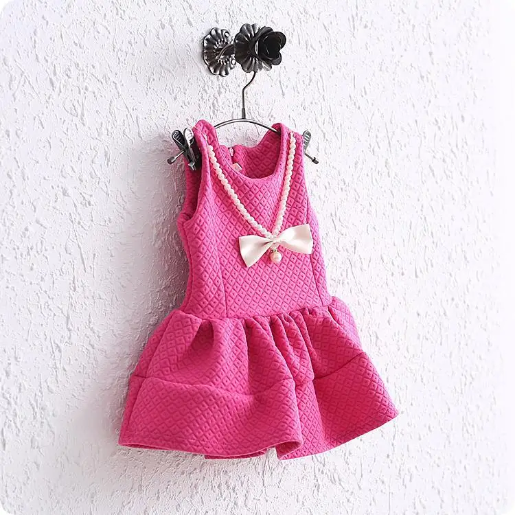 Spring New Style Girls Korean-style Children Shirt Small CHILDREN'S Pure Cotton Vest Dress Childrenswear Child Princess Dre