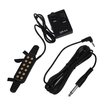 

Quality Clip-On Acoustic Classical Guitar Pickup Soundhole Pickup--Black