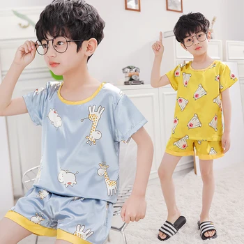 

boys short enfant garcon 2020 summer pyjama pokemon enfant pyjamas kids 2 -10 years kids pajamas sets boy pyjamasques