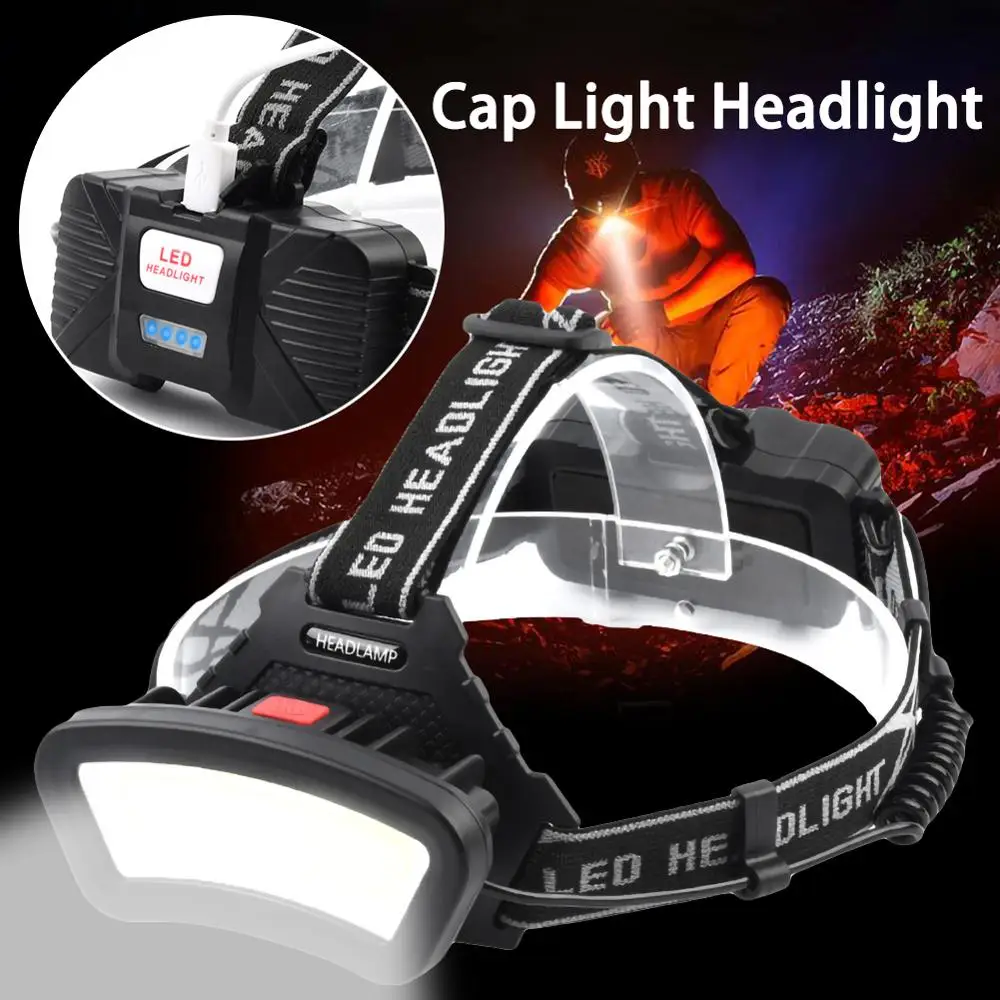 

Adjustable LED Headlamp Headlights Outdoor Camping Portable Mini COB Headlamp rechargeable battery USB Charging Fishing Light