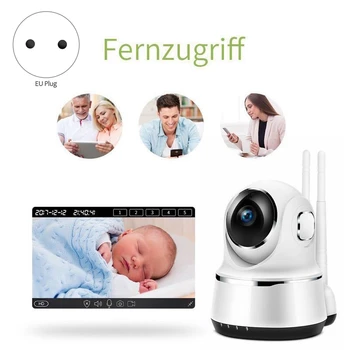 

WiFi Camera 1080P HD Indoor Monitor, Baby Monitor Remote Control, Night Vision, Motion Monitoring EU Plug