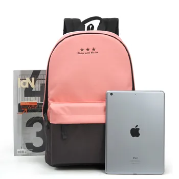 

Backpacks School-Bags Teenagers Girls Hot-Pwomen Waterproof for Laptop Solid New