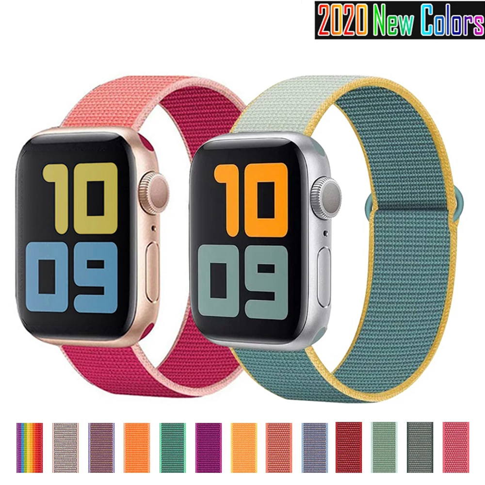 

Band For Apple watch Series 3/2/1 38MM 42MM Nylon Soft Breathable Replacement Strap for iwatch series 4 5 6 SE 40MM 44MM