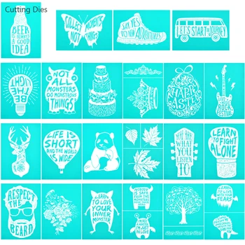 

2019 Leaves Shoes Self-Adhesive Silk Screen Printing Stencil Mesh Transfer For Garment Pillow Home Decor