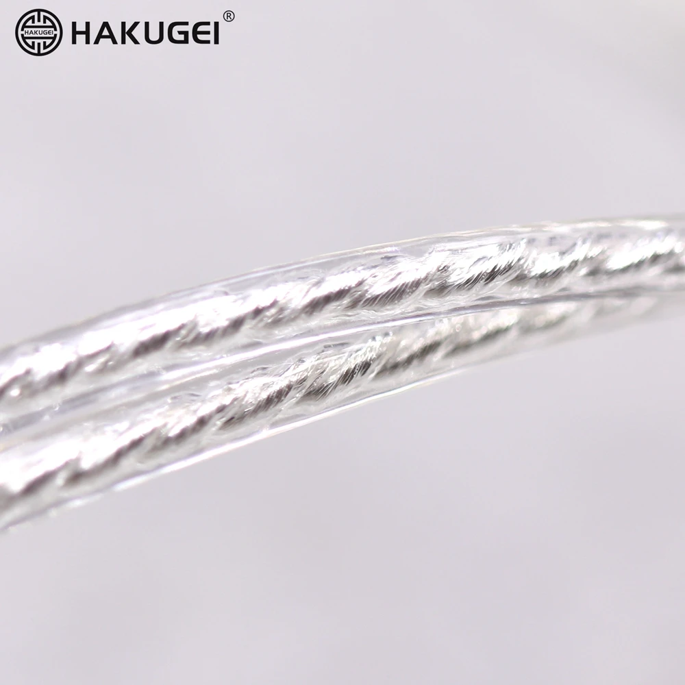 Silver plated single crystal copper fever headphone cord base core 23 core 0 08mm TPU insulation OD 2 2mm