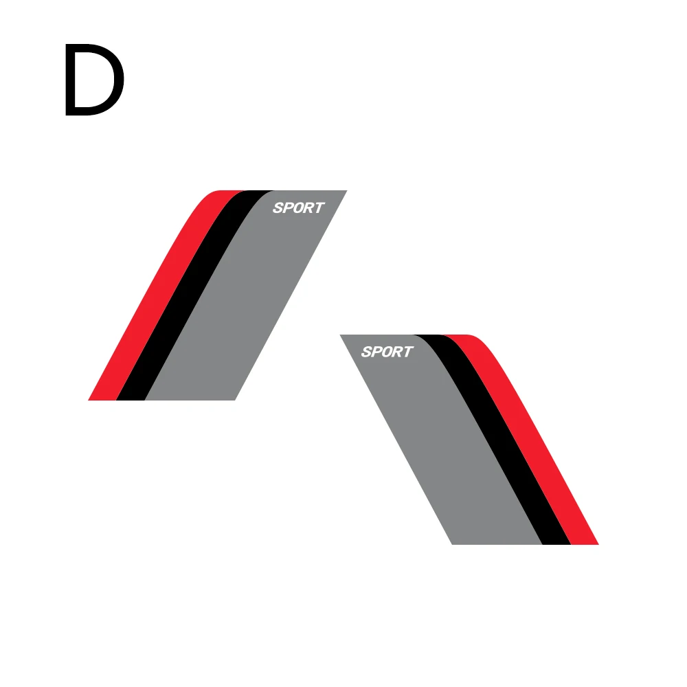 2 шт. автомобильные наклейки для BMW Benz Audi VW Honda Mazda Авто Виниловая пленка наклейки крыло Колеса брови украшения автомобиля Тюнинг аксессуары - Название цвета: D