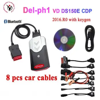 

2020 new vci 2016.0 keygen vd TCS cdp pro led cables for delphis vd ds150e cdp car truck obd2 diagnostic tool free ship