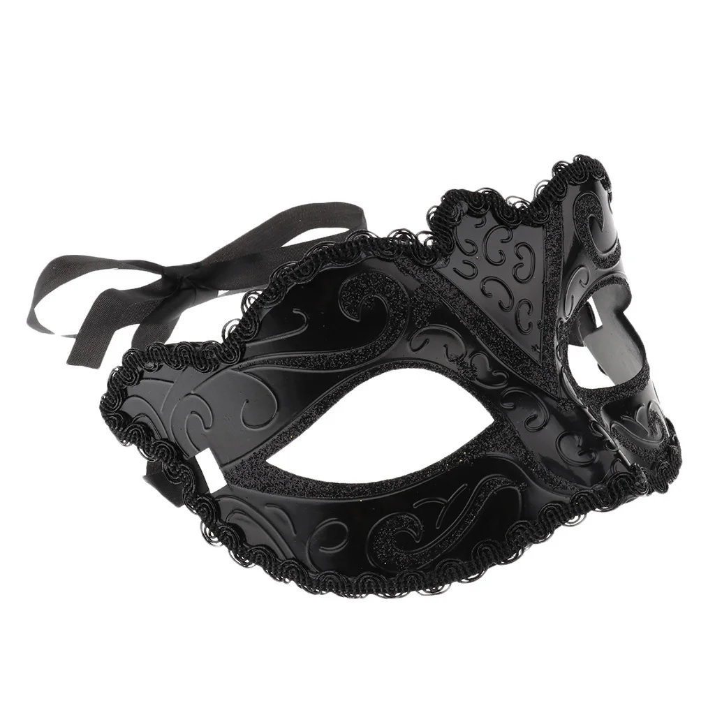 1PCS Sexy Ladies Masquerade Ball Mask Venetian Party Eye Mask Lace Up New Black Carnival Fancy Dress Costume Party Decor
