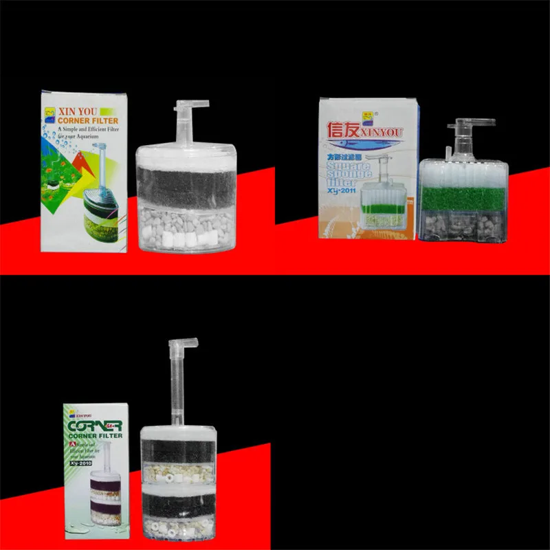

1 piece hongyi Corner filter for fish tank Multi-layer filter material Water fairy Aquarium filter supplies XY2008 XY2010 XY2011
