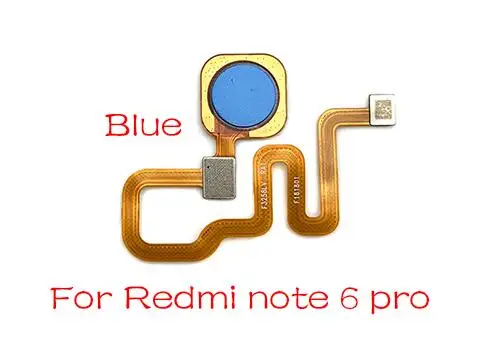 Для Xiaomi Redmi Note 6 7 Pro/Redmi 5 Plus сканер отпечатков пальцев сенсорная ID домашняя кнопка возврата шлейф лента - Цвет: note 6 pro Blue