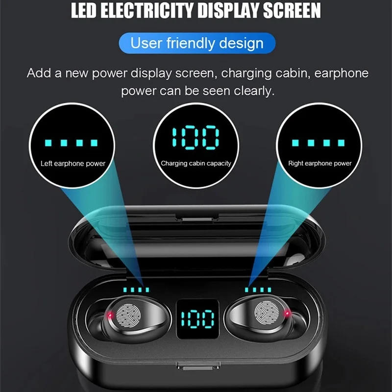 IWALK Wireless Earphone TWS with 2000mah Power Bank Gaming Sport Touch Control Waterproof HIFI Airbuds with Mic
