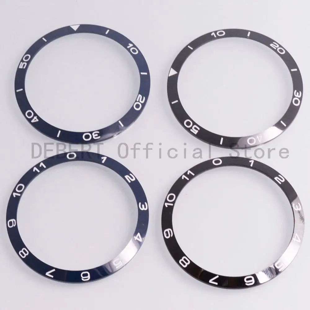 

new watchs parts 39.17mm Ceramic bezel circle insert for mens watch case inlay ring blue or black Luxury brand high quality