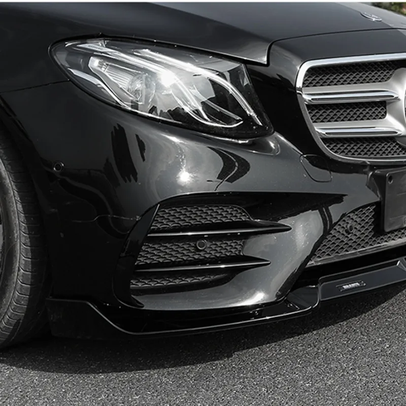 Углеродное волокно цвет Стайлинг для Mercedes Benz E класс E63 E43 Передний Задний бампер противотуманная фара решетка рейки крышка воздушный нож наклейки