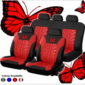 

Universal Styling Full set 4 / 9-piece Butterfly 3D Tire Print Interior Accessories Automobile Protector Car Seat Cover