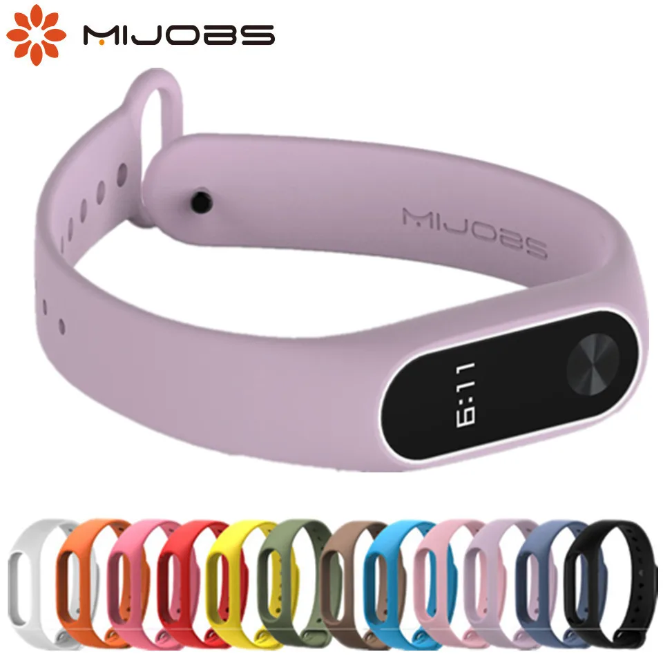 Силиконовый ремешок браслет для Mi Band 2 аксессуары MiBand сменный смарт часов Xiaomi