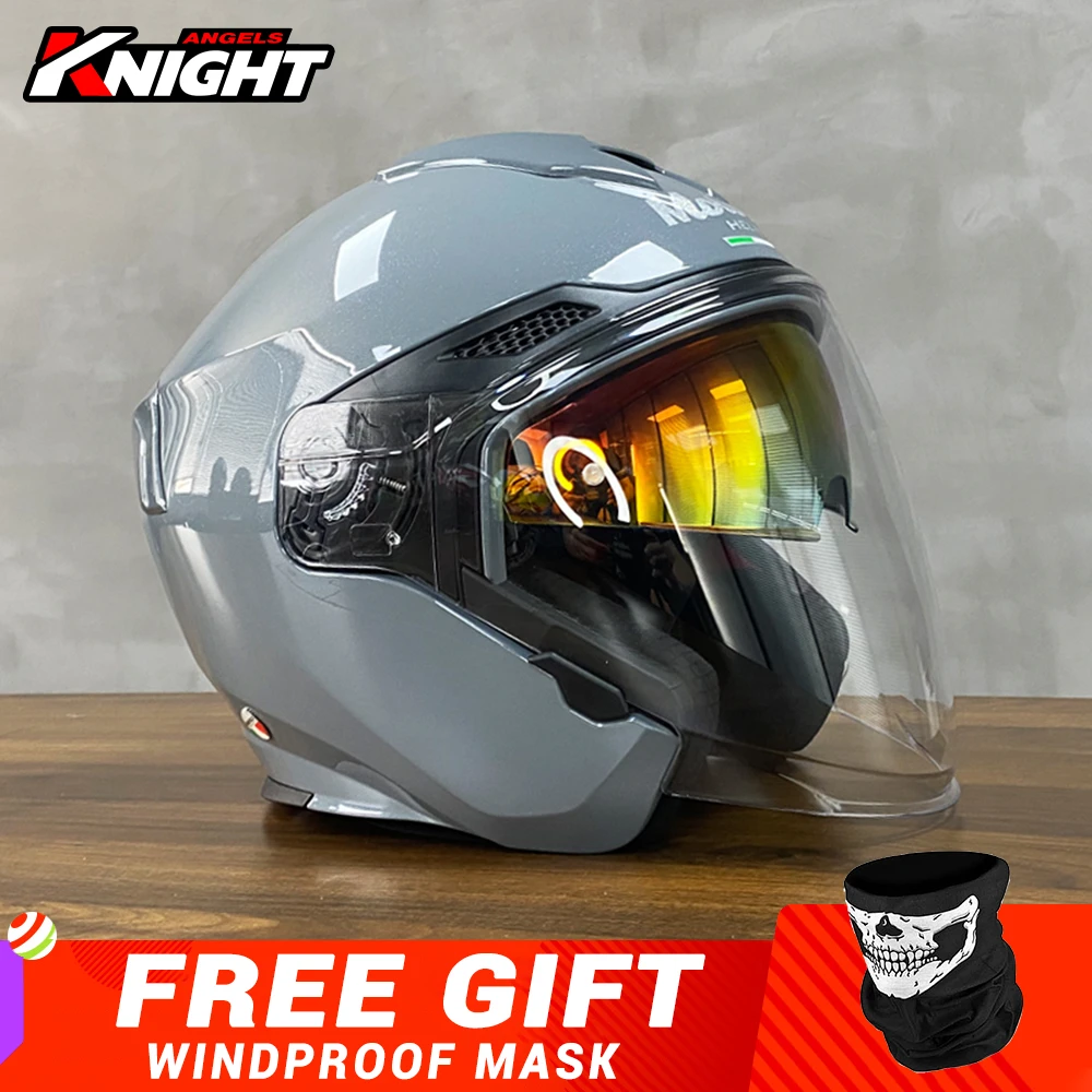 Casco de motocicleta Para de cara abierta, doble lente, certificación DOT|Cascos| AliExpress