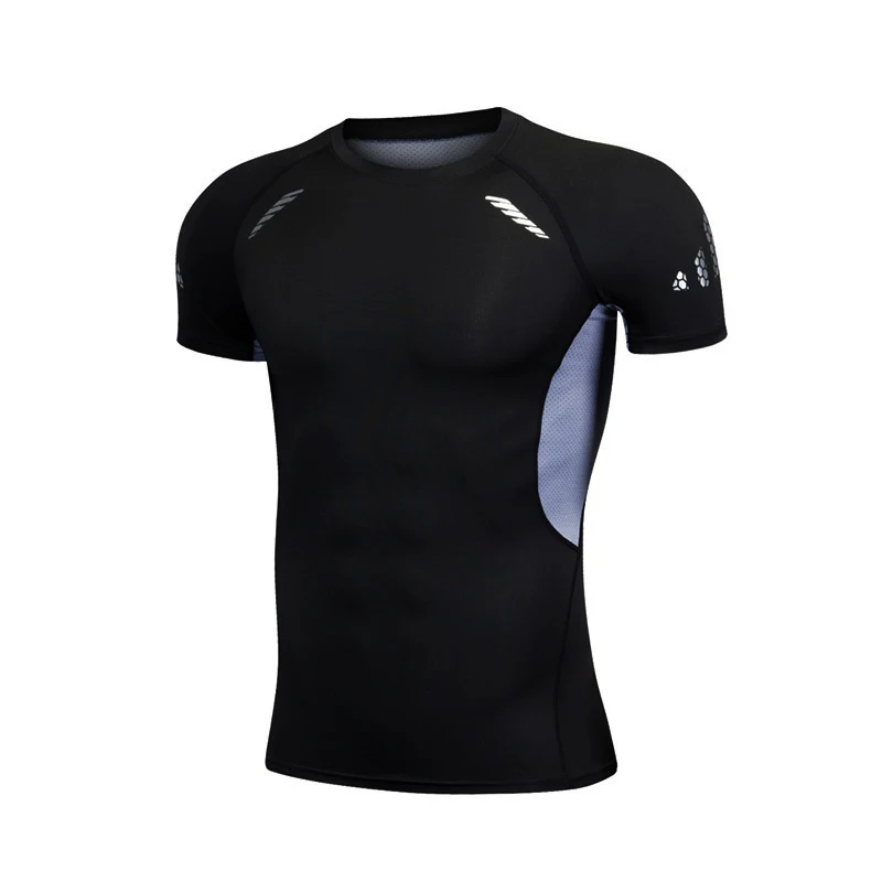 Men's Quick-Dry Compression Sports T-Shirt - Breathable Fitness & Gym Wear