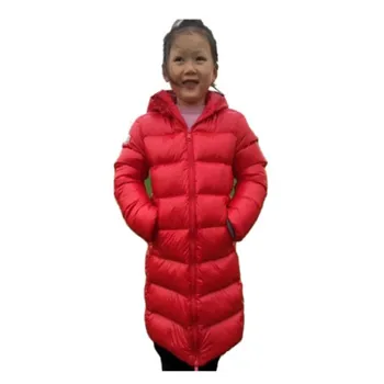 

Boy's down jacket in the long section of the Korean version of ultra light white duck down in the children's light child baby ba