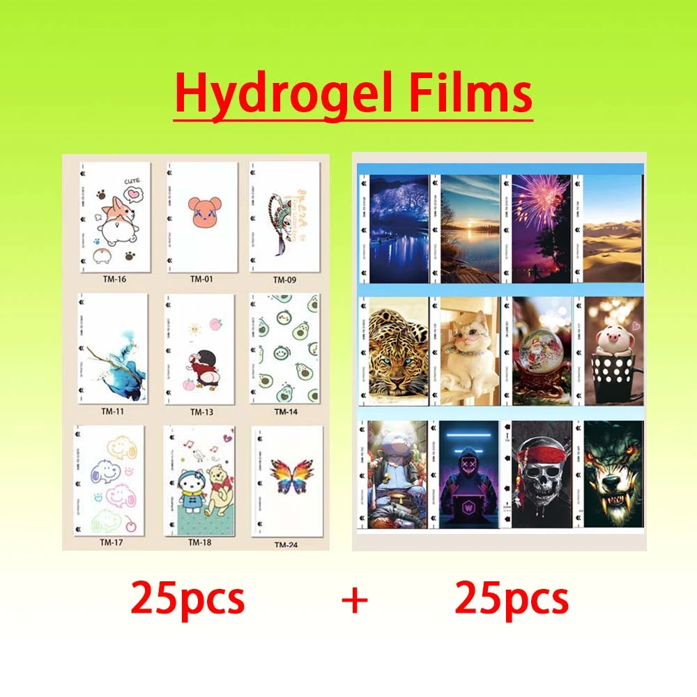 50pcs Matte Hydrogel Screen Protector Sheet For Film Cutting Machine