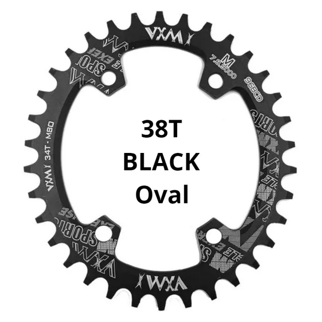 VXM круглый Овальный 96BCD цепь MTB Горный BCD 96 велосипед 30T 32T 34T 36T 38T шатуны зубная пластина Запчасти для M7000 M8000 M9000 - Цвет: Black 38T Oval