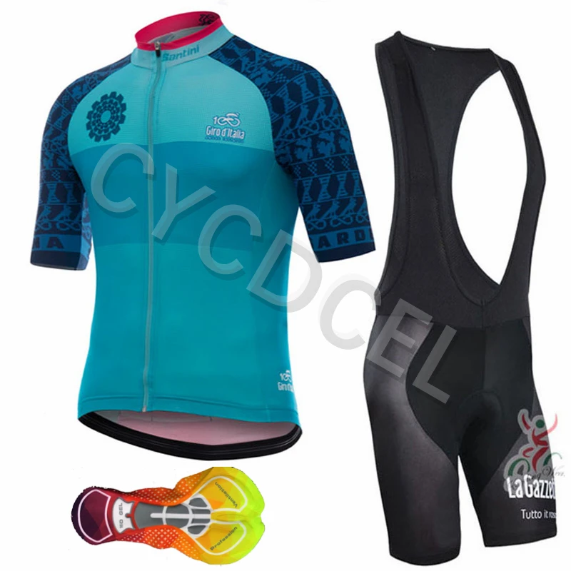 

2020 Tour de Italy Cycling Jersey Short Sleeve Bike clothes Quick-Dry bib Shorts Set Clothing Ropa Ciclismo uniformes Maillot