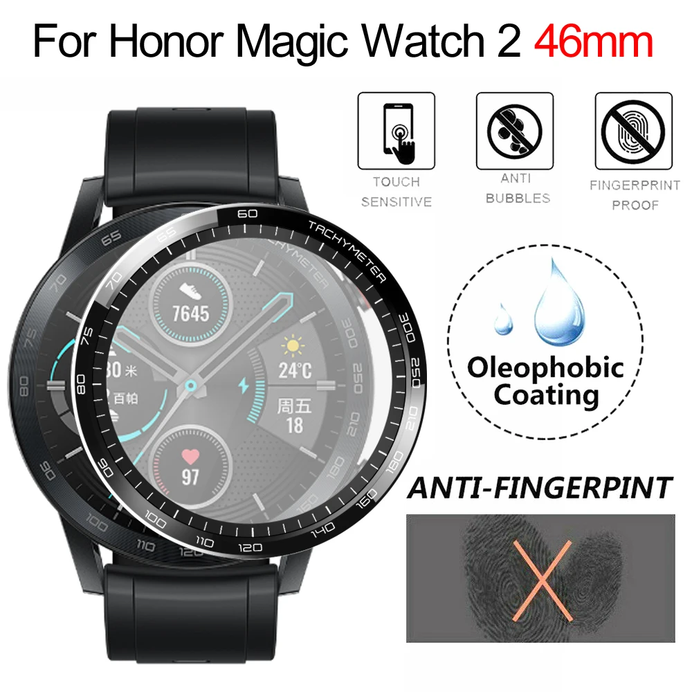 Buena Compra Protector de pantalla de cubierta completa curvada 3D para reloj inteligente Honor Magic watch 2 46mm, accesorios, sin cristal, suave, ultrafino, HD, transparente, 1 ud. 1gNWbzblYzB