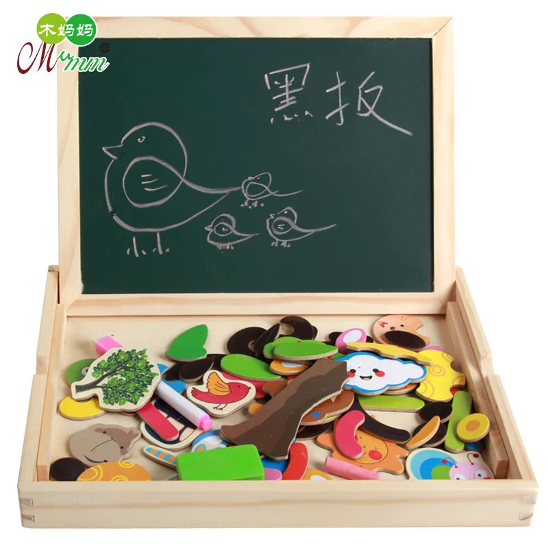 

Children'S Educational Early Childhood Toy Multi Purpose Jigsaw Puzzle Double-Sided Sketchpad Educational Joypin Fun Drawing Boa