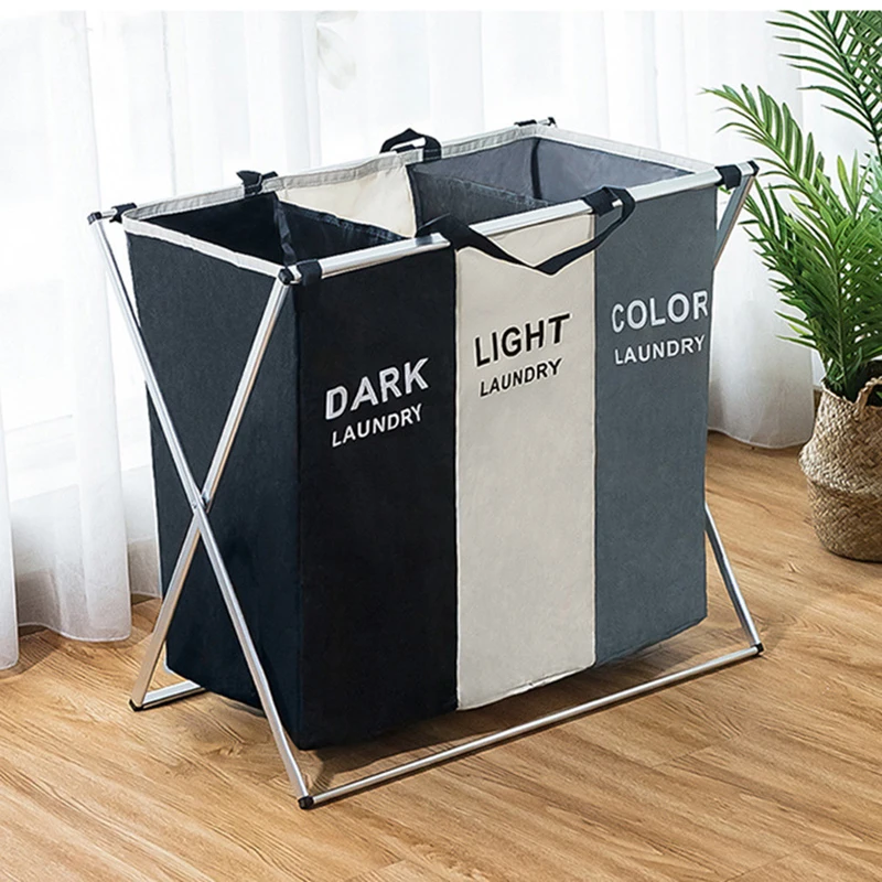 Foldable Laundry Basket Portable Dirty Clothes Organizer Storage Basket With Stand High Capacity Com