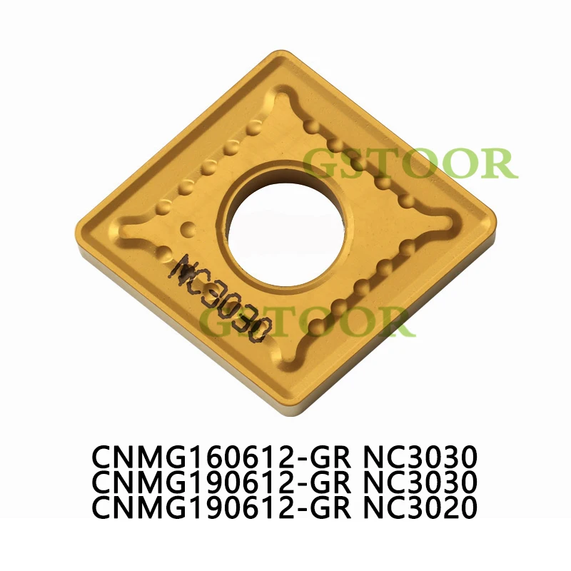 

Korloy 10PCS CNMG160612-GR NC3030 CNMG190612-GR NC3020 external turning tools inserts material high quality hard alloy