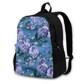 

Eustoma Flowers And Buds Leaves Watercolor Backpack Shoulder Bag Casual Women Backpack Teenage Girl School Bag Bagpack