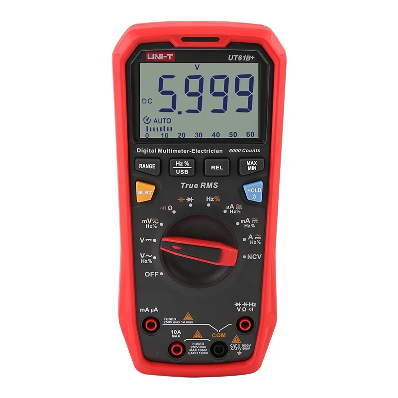 UNI-T UT61B + UT61D UT61E ручной профессиональный цифровой мультиметр тестер блок True RMS Авто