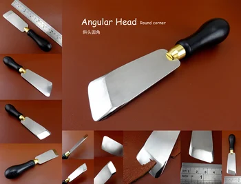

Leather Craft Swiss Steel Angular Oblique Skiving Paring Knife Cutter Skiver Trim Tool All Purpose - Edger Creaser Groover Skive