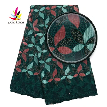 

New Design 100 Cotton Nigerian Lace Fabric With Stones 2019 Popular High Quality African Dry Embroidered Lace Fabric AMY3051B